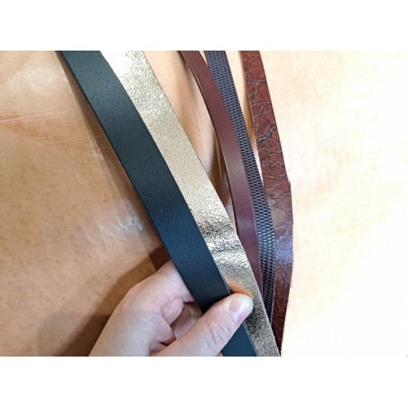 Lot de 5 bandes de cuir classique ou à effet - 2ème choix