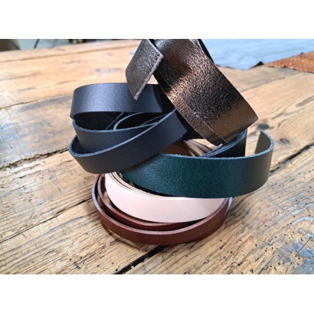 Lot de 5 bandes de cuir classique ou à effet - 2ème choix