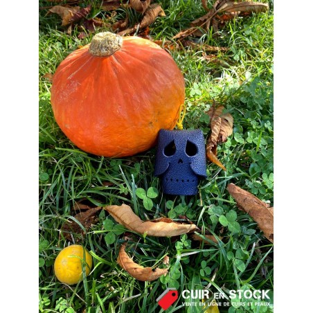 Kit Tête de Mort en Cuir – DIY Origami – Déco, Porte-Clés ou Suspension Halloween - Cuir en Stock