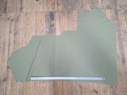 Demi-peau de cuir de veau lisse - Vert de gris - A - Cuir en Stock