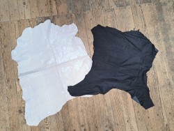 Lot de 2 peaux uniques - Cuir d'agneau et de chèvre -E- Cuirenstock