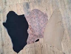 Lot de 3 peaux de cuir stretch - Cuir en Stock