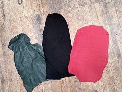 Lot de 3 peaux de cuir stretch - Cuir en Stock