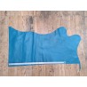 demi peau - vache - bleu paon - maroquinerie - cuir en stock