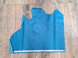 demi peau - vache - bleu paon - maroquinerie - cuir en stock
