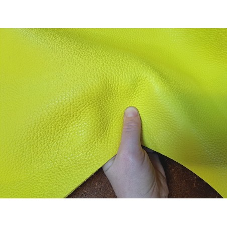 taurillon - jaune vif - gros grains - maroquinerie - cuirenstock