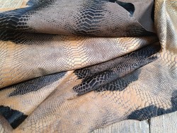 demi peau - vache - poils tachetés - serpent - maroquinerie - vêtement - cuirenstock