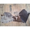 demi peau - vache - poils tachetés - chevrons - maroquinerie - vêtement - Cuir en stock