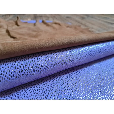 Lot de 2 peaux - Cuir d'agneau et de chèvre -i-