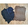 Lot de 2 peaux uniques - Cuir d'agneau et de chèvre -L- Cuir en Stock