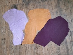 Lot de 3 peaux de cuir stretch - Cuir en Stock