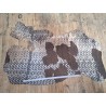 demi peau - vache - poils tachetés - chevrons - maroquinerie - vêtement - cuir en stock