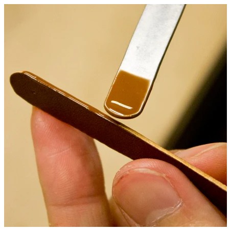 Spatule double – Application teinture de tranche et colle - Cuir en Stock