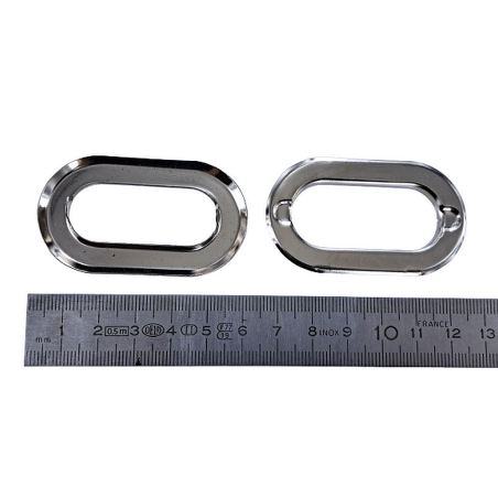 Oeillets à griffes ovales - Nickelé - 4.2 cm - Cuir en Stock