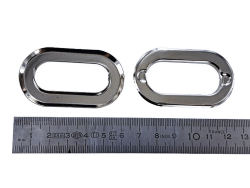 Oeillets à griffes ovales - Nickelé - 4.2 cm - Cuir en Stock