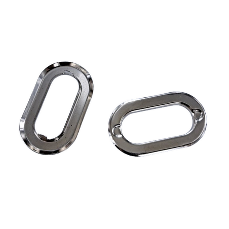 Oeillets à griffes ovales - Nickelé - 4.2 cm - Cuir en Stock