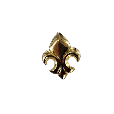 concho - fleur de lys - embellissement - maroquinerie - laiton - Cuir en stock