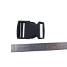 Fermoir boucle à clip réglable noir - 40mm - cuir en stock