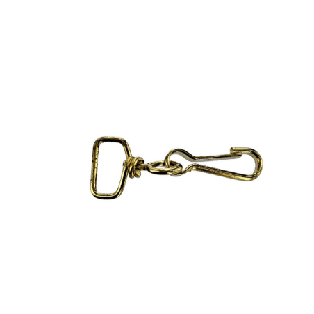 Mousqueton tournant à belière - laiton 25 mm - maroquinerie - Cuir en Stock