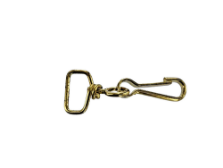 Mousqueton tournant à belière - laiton 25 mm - maroquinerie - Cuir en Stock