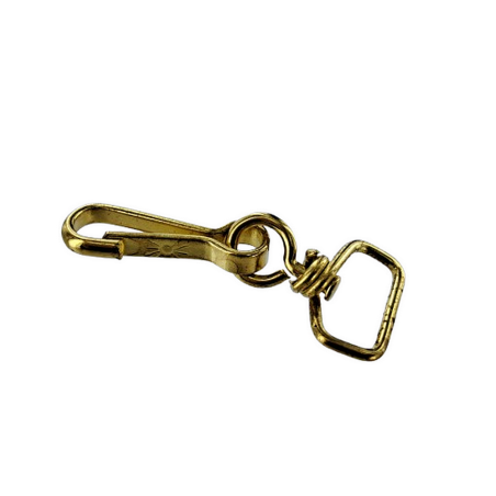 Mousqueton tournant à bélière - laiton 25 mm - maroquinerie - Cuirenstock