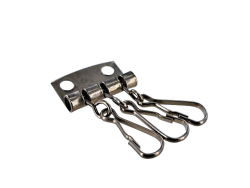 Attache porte clés - nickelé - maroquinerie - accessoires - cuirenstock