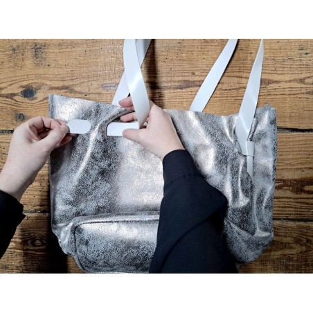 KIT DIY – Grand cabas en cuir souple à coudre main – 3 coloris au choix - Cuir en Stock