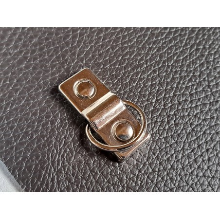 départ de poignée rectangulaire à riveter - 4 cm - nickelé - cuirenstock