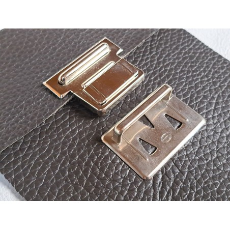 Fermoir de sac - tuck- nickelé - accessoire - maroquinerie - Cuirenstcok