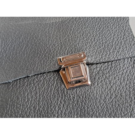 Fermoir de sac - tuck- nickelé - accessoire - maroquinerie - cuirenstcok