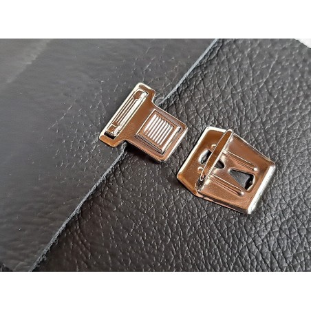 Fermoir de sac - tuck- nickelé - accessoire - maroquinerie - cuirenstcok