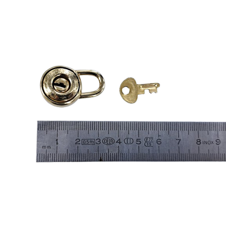 cadenas rond - fermoir - doré clair - Cuir en Stock