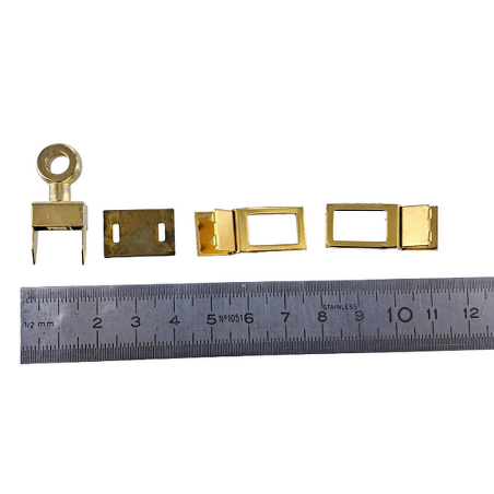 Fermoir de sac - tourniquet - laiton - accessoire - maroquinerie - cuir en stcok