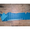 demi peau - vache - bleu paon - maroquinerie - cuir en stock