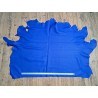 Demi-peau de cuir de taurillon - Bleu cyan - Cuir en Stock