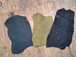 Lot de 3 peaux de cuir stretch - Cuir en Stock