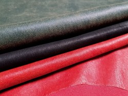 Lot de 3 peaux de cuir stretch - Cuir en Stock