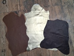 Lot de 3 peaux de cuir stretch - Cuir en Stock