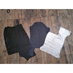Lot de 3 peaux de cuir stretch - maroquinerie ou vêtement