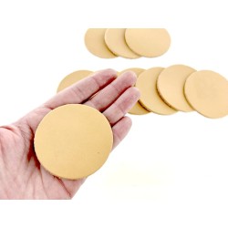 Lot surprise morceaux de cuir rond 6 cm - tannage végétal - Cuir en Stock