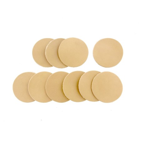 Lot surprise morceaux de cuir rond 6 cm - tannage végétal - Cuir en Stock