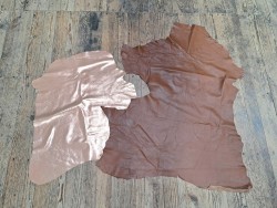 Lot de 2 peaux - Cuir d'agneau et de chèvre - A - Cuir en Stock