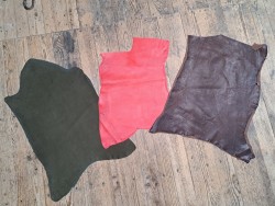 Lot de 3 peaux de cuir stretch - Cuir en Stock