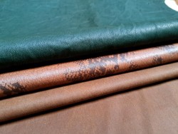 Lot de 3 peaux de cuir stretch - Cuir en Stock