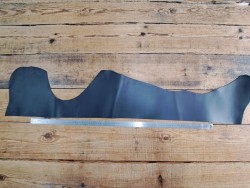 Bande de cuir tannage végétal lisse - Noir - Cuir en Stock