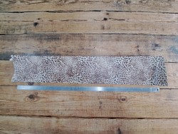 Bande de cuir de double croupon - Léopard - Cuir en Stock