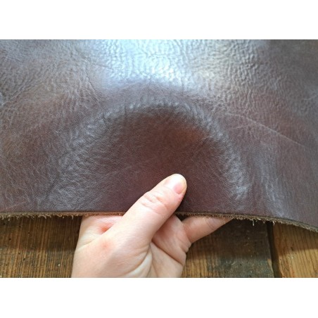 Bande de collet de vache tannage végétal grainé - Marron