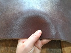 Bande de collet de vache tannage végétal grainé - Marron