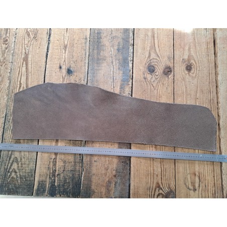 Bande de collet de vache tannage végétal grainé - Marron