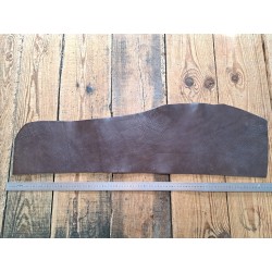 Morceau de collet de vache tannage végétal grainé - Marron